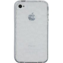 Funda trasera gel Mooster iPhone 4 transparente relieve mosaico