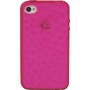 Funda trasera gel Mooster iPhone 4 rosa fucsia relieve mosaico