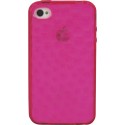 Funda trasera gel Mooster iPhone 4 rosa fucsia relieve mosaico