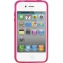 Funda trasera gel Mooster iPhone 4 rosa fucsia relieve mosaico