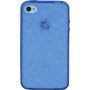Funda trasera gel Mooster iPhone 4 azul relieve mosaico