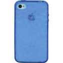 Funda trasera gel Mooster iPhone 4 azul relieve mosaico