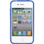 Funda trasera gel Mooster iPhone 4 azul relieve mosaico