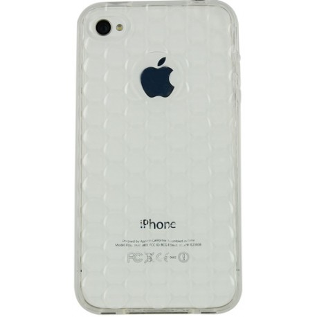 Funda trasera gel Mooster iPhone 4 transparente relieve burbuja
