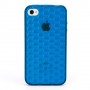 Funda trasera gel Mooster iPhone 4  azul relieve burbuja