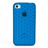 Funda trasera gel Mooster iPhone 4  azul relieve burbuja