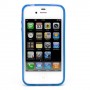 Funda trasera gel Mooster iPhone 4  azul relieve burbuja