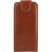 Funda iPhone 5 slim con cierre iman marron