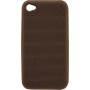 Funda Mooster trasera goma relieve diamante iPhone 4 marron