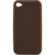 Funda Mooster trasera goma relieve diamante iPhone 4 marron