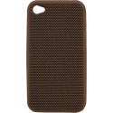 Funda Mooster trasera goma relieve diamante iPhone 4 marron