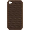 Funda Mooster trasera goma relieve diamante iPhone 4 marron