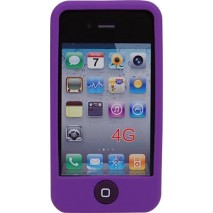 Funda Mooster trasera silicona iPhone 4 violeta
