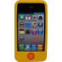 Funda Mooster trasera silicona iPhone 4 amarilla
