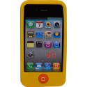 Funda Mooster trasera silicona iPhone 4 amarilla