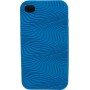 Funda Mooster trasera goma con relieve iPhone 4 azul