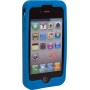 Funda Mooster trasera goma con relieve iPhone 4 azul