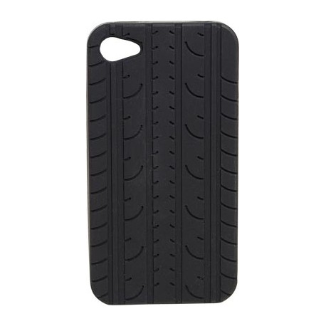 Funda Mooster trasera goma dibujo neumatico iPhone 4 negra