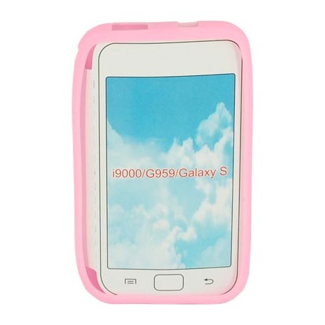 Funda Mooster trasera silicona Samsung I9000 Galaxy s rosa