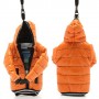 Funda mini plumifero para telefonos moviles de hasta 5 pulgadas naranja