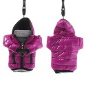 Funda mini plumifero para telefonos moviles de hasta 5 pulgadas rosa