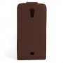 Funda Sony Xperia t lt30i marron de piel slim MOOSTER