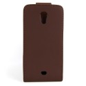 Funda Sony Xperia t lt30i marron de piel slim MOOSTER