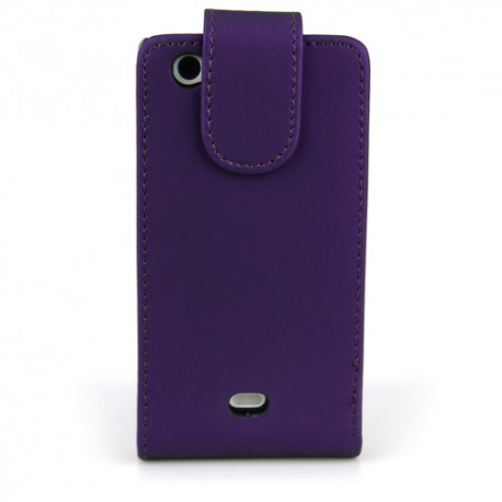 Funda Mooster Sony Xperia Miro ST23I violeta de piel slim