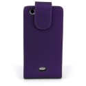 Funda Mooster Sony Xperia Miro ST23I violeta de piel slim