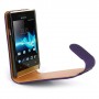 Funda Mooster Sony Xperia Miro ST23I violeta de piel slim