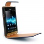 Funda Mooster Sony Xperia Miro ST23I azul de piel slim