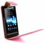 Funda Mooster Sony Xperia U ST25I rosa de piel slim