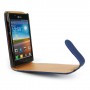 Funda Mooster LG Optimus L7 P700 azul de piel slim