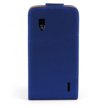 Funda Mooster LG Optimus G / E973 de piel azul slim
