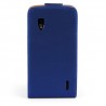 Funda Mooster LG Optimus G / E973 de piel azul slim