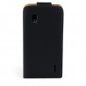 Funda Mooster LG Optimus G / E973 negra de piel slim