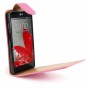 Funda Mooster LG Optimus G / E973 de piel rosa slim