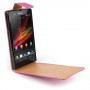 Funda Mooster Sony Xperia Z C6603  fucsia de piel slim