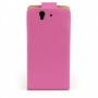 Funda Mooster Sony Xperia Z C6603  fucsia de piel slim