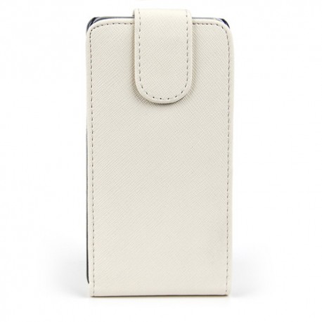 Funda Huawei g510 blanca acabado rugoso de piel slim MOOSTER