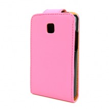 Funda LG optimus l3 ii rosa de piel slim MOOSTER