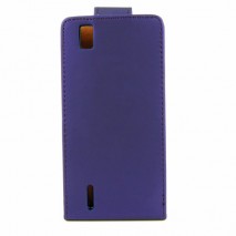 Funda Mooster Huawei Ascend P2 lila de piel slim