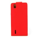 Funda Mooster Huawei Ascend P2 roja de piel slim