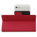 Funda tipo libro rotativa universal hasta 4" rosa fucsia
