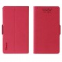 Funda tipo libro rotativa universal hasta 4" rosa fucsia