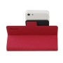 Funda tipo libro rotativa universal hasta 4" rosa fucsia