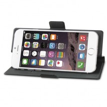 Funda tipo libro rotativa universal hasta 5,7" negra