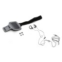 Kit sport Platinet  PM1070G gris  auriculares deportivos con micro+ funda brazalete para smartphone