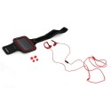 Kit sport Platinet PM1070R rojo auriculares deportivos con micro + funda brazalete para smartphone