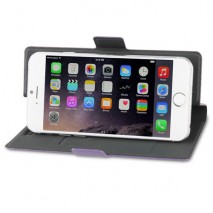 Funda tipo libro rotativa universal hasta 5" violeta